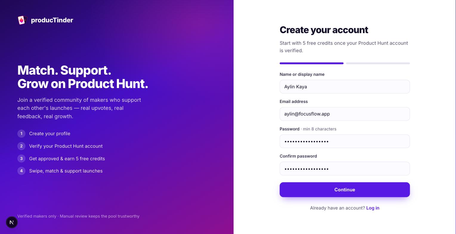 Create your account