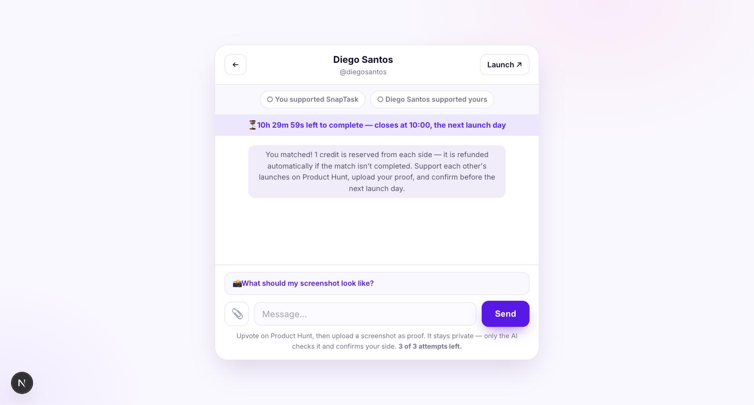 Chat with your match